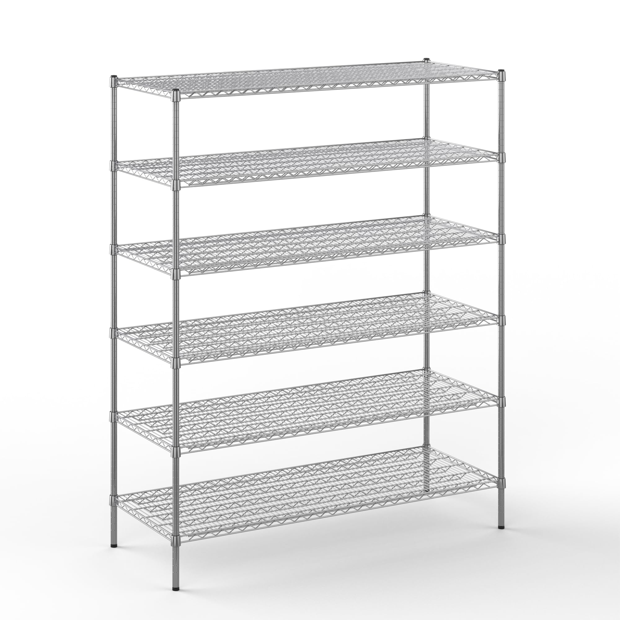 24" Deep x 60" Wide x 74" Height Wire Shelving Kit | 6-Tier | NSF Commercial Storage Rack Unit