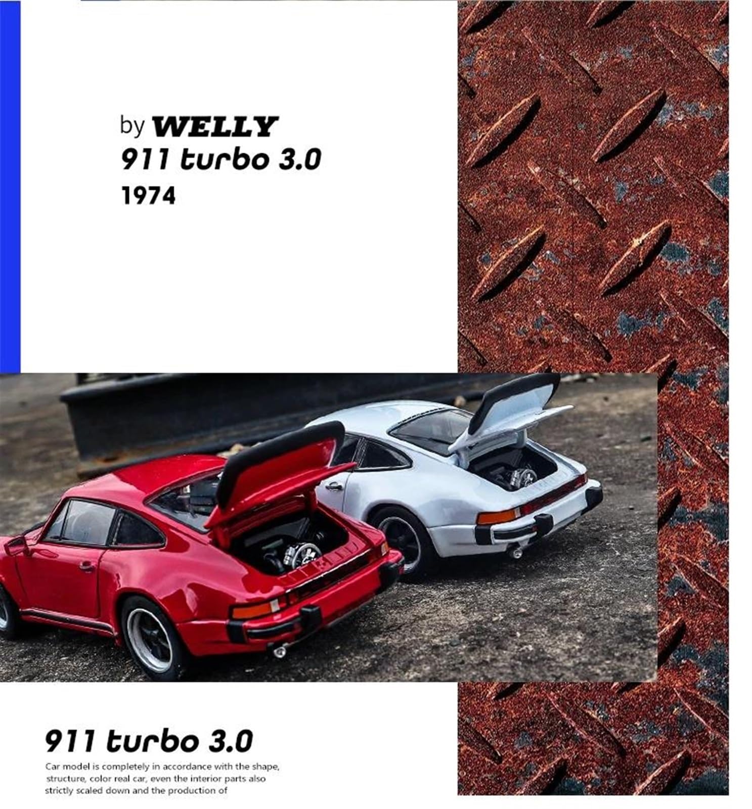 ポルシェ特注ウェリー社製 1/43 ポルシェ 911 ターボ 1974ミニカー ポルシェ特注ウェリー社製 1/43 ポルシェ 911 ターボ 1974