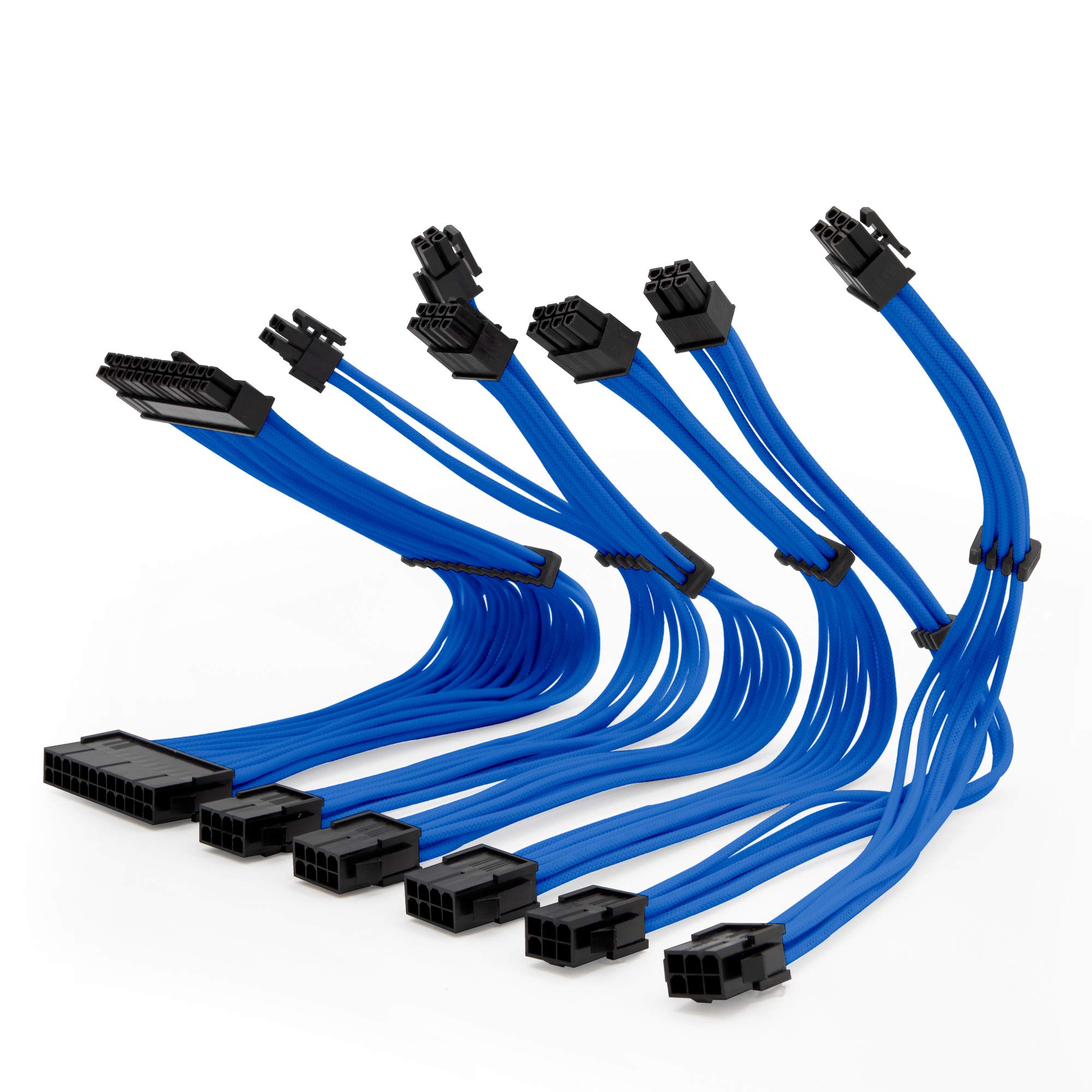 Snapklik.com : YEYIAN 1ft 18AWG Fiber Braided Sleeved Copper Cable ...