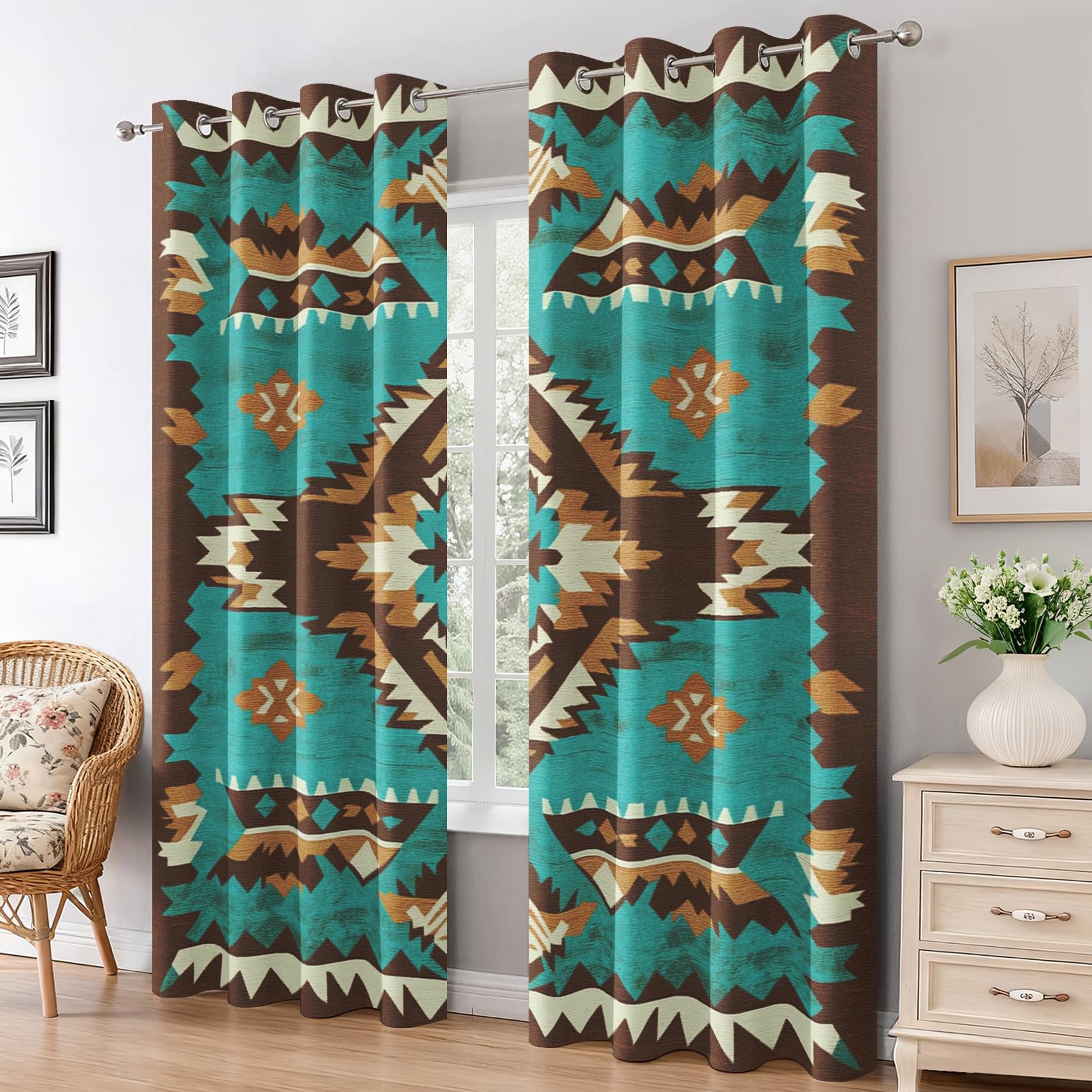Blackout Curtains for Living Room Bedroom, Eyelet Thermal Window Treatments 72 Drop - 2 Panels 66 x 72 Inch, Home Decor pw&67