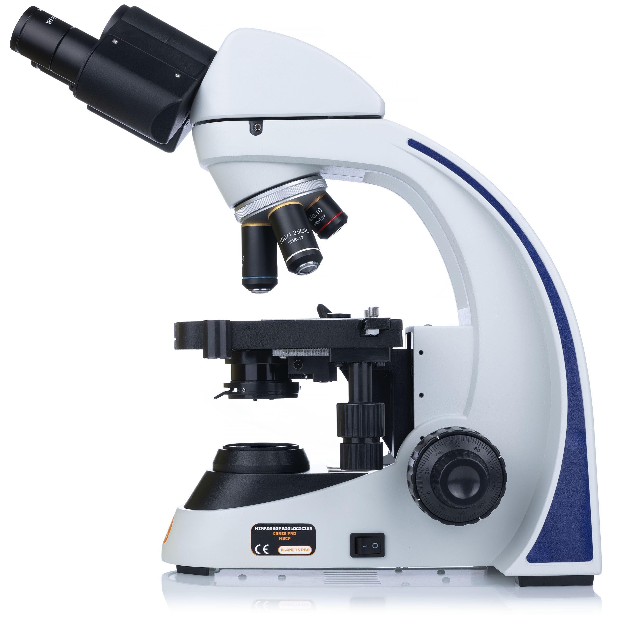 Rosfix Ceres Pro MBCP Microscopio biológico – Óptica planar WF10x, objetivos 4x–100x, LED 3W, cabeza binocular 30° | Investigación, Laboratorio, Educación | Microscopio profesional