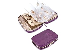 BAGSMART Jewelry Travel Organizer Case with Zipper