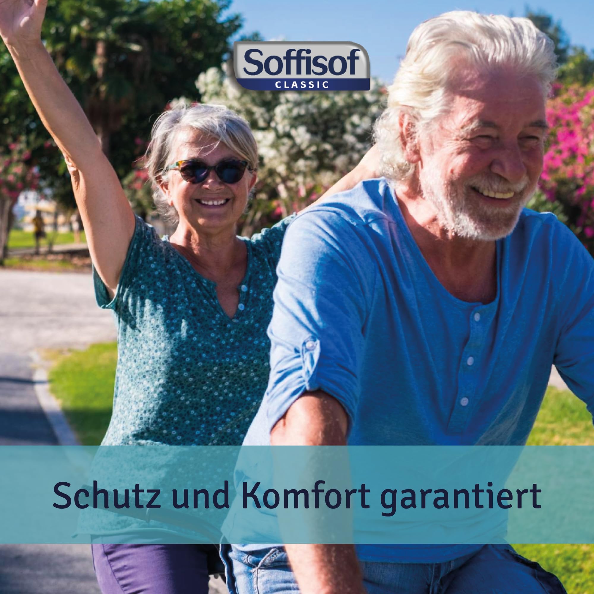 Soffisof Classic Rechteckige Windel mit Barriere für Erwachsene - 240x Inkontinenz Windeln - 8 Packungen mit 30 Windeln, 4 Tropfen - Einwegwindeln