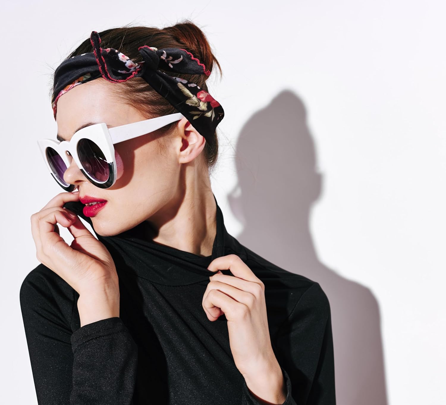 Premium Floral Bandana for Women – Soft Cotton & Viscose (Bamboo) Vintage Boho Head Scarf, Lightweight Hair Wrap - Image 4