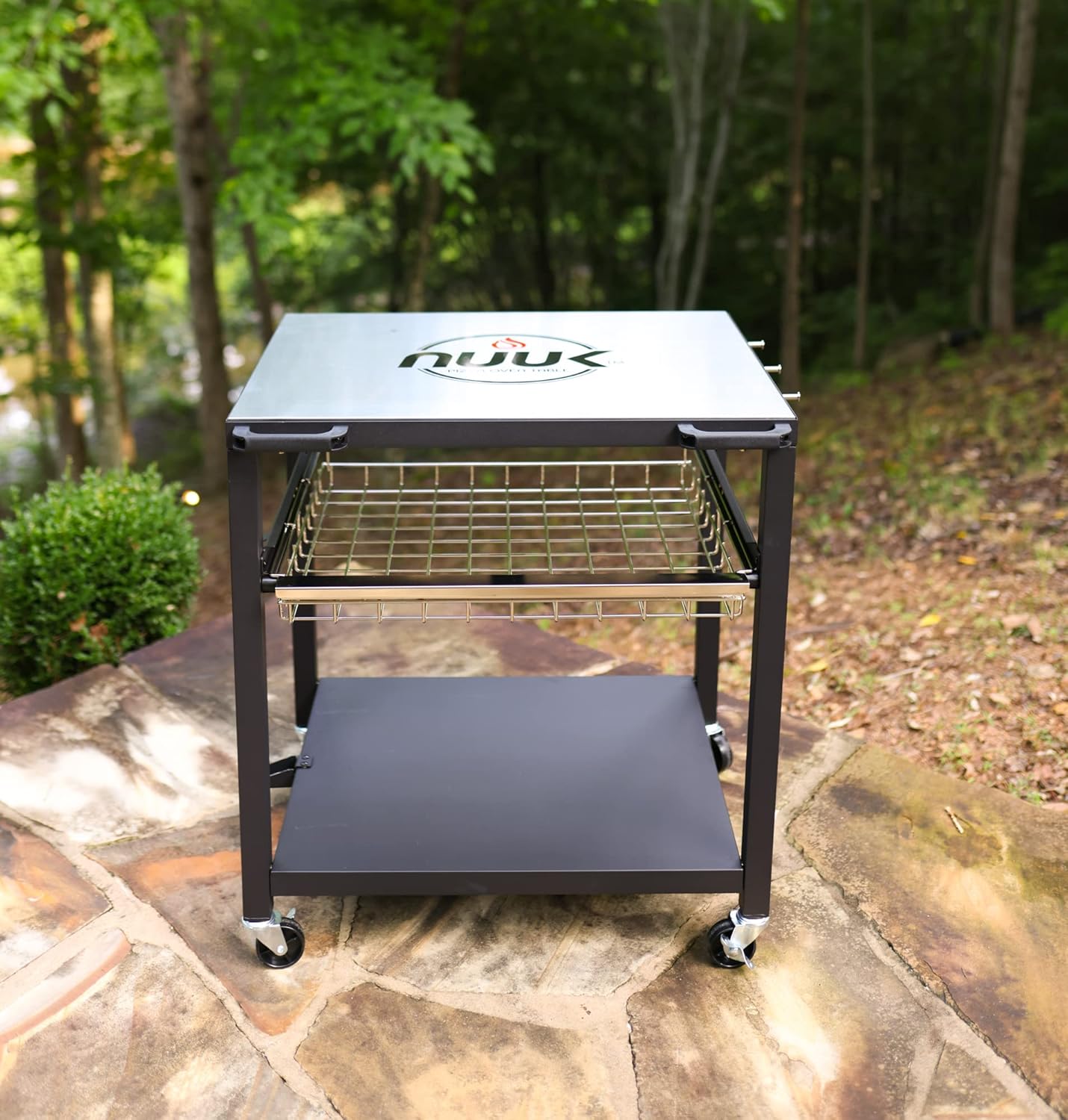 Buy NUUK DoubleShelf Rolling Outdoor Pizza Oven Table, 24 x 30