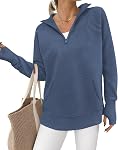 BTFBM Sweaters pour les femmes vêtements de printemps 2026 Pull Zip Quartier de poche V Col manches longues Trendy Sweater
