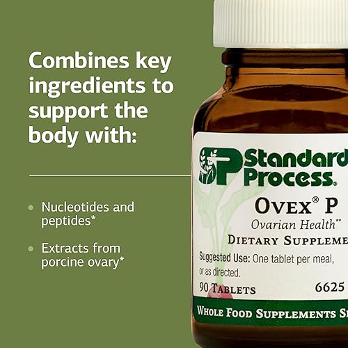 Miniatura 4 de Standard Process Ovex P - Suplemento integral para la salud de la mujer con lactato de calcio, citrato de magnesio y vitamina C, sin gluten, 90