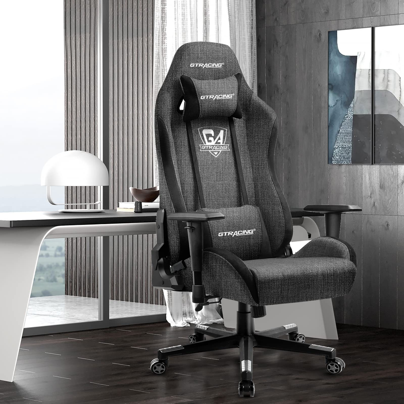 GTRACING Gaming Chair, Fabric Computer Chair, High Back Ergonomic