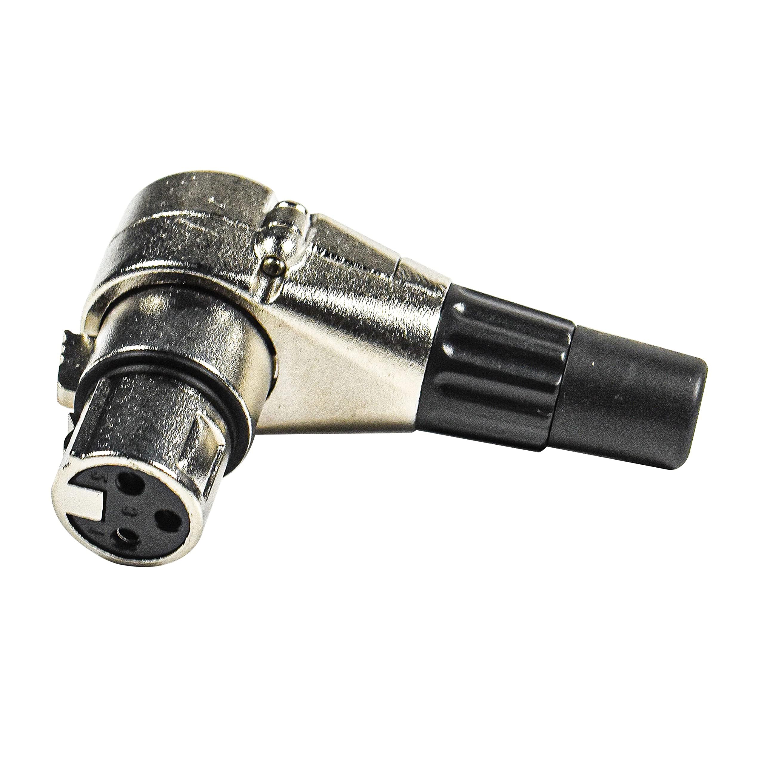 Unifizz 3-Pin XLR Adjustable Right Angle Female Connector with 7 Different Position