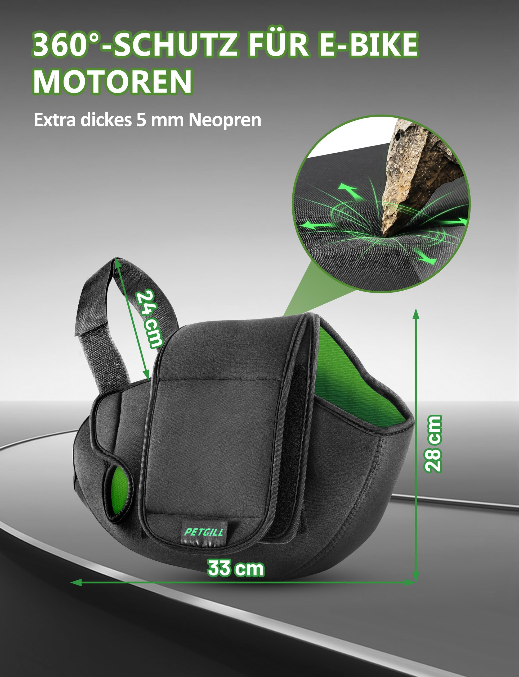 Set di 3 protezioni per il trasporto della bicicletta elettrica, per batteria, motore e manubrio, protezione elettronica, protegge da pioggia, spruzzi d'acqua e sporco, per tutti i veicoli