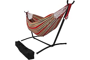 Double Brazilian Hammock with Stand and Carrying Case