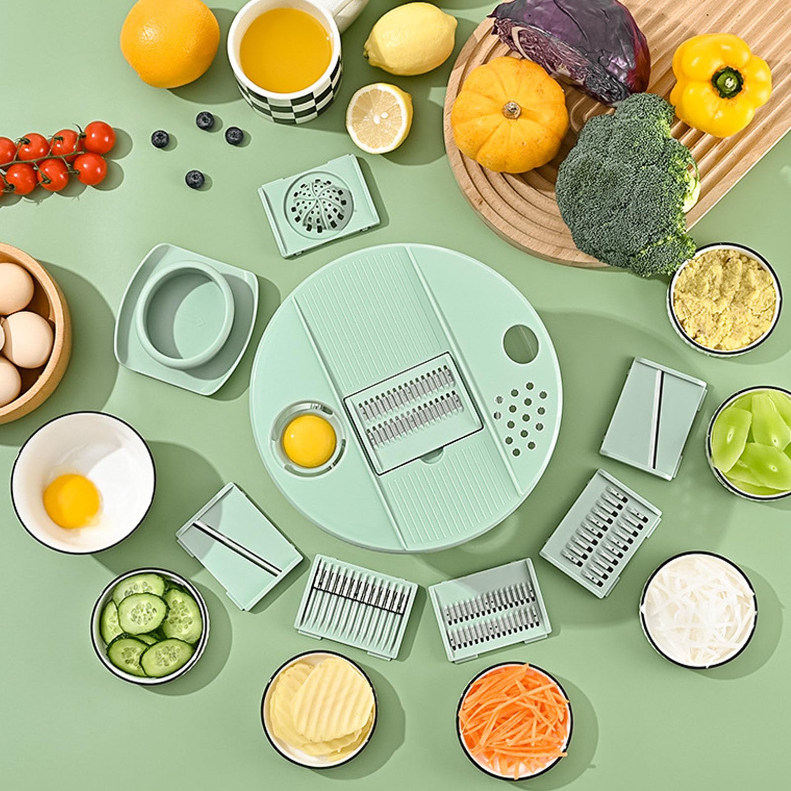 Deshidratador De Ensalada De Verduras Multifuncional Herramienta De Cocina Función De Deshidratación Con Cortadora De Pepino, Patata Y Zanahoria Para La Preparación De Alimentos