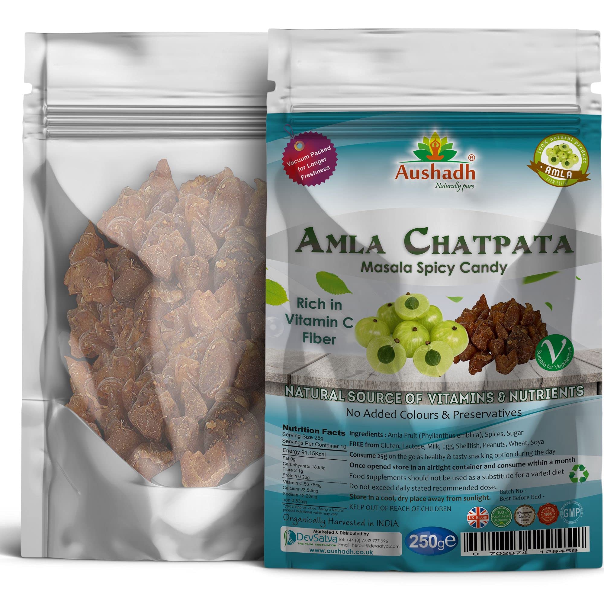 Aushadh Amla Chatpata Candy, 250 g, Natural