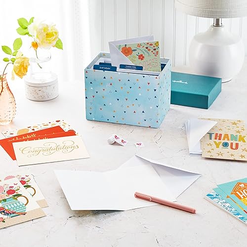 Miniatura 3 de Hallmark Juego de tarjetas de felicitación en blanco surtidas para todas las ocasiones con organizador de tarjetas y surtido de tarjetas para todas