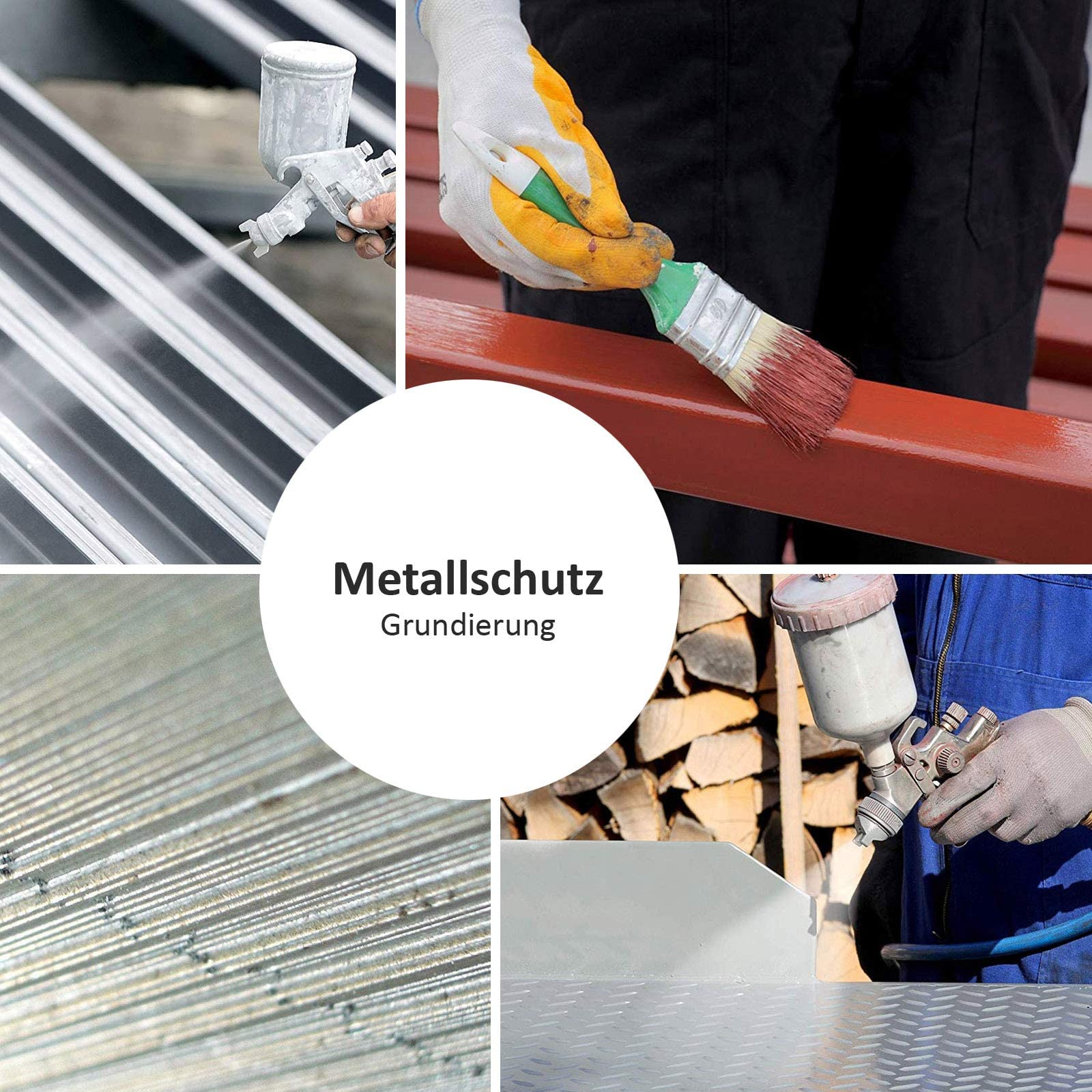 BEKATEQ podkład ochronny do metalu, jedwabisty mat, 12 kg, szary, LS-120 podkład antykorozyjny wewnątrz na zewnątrz, ochrona przed korozją