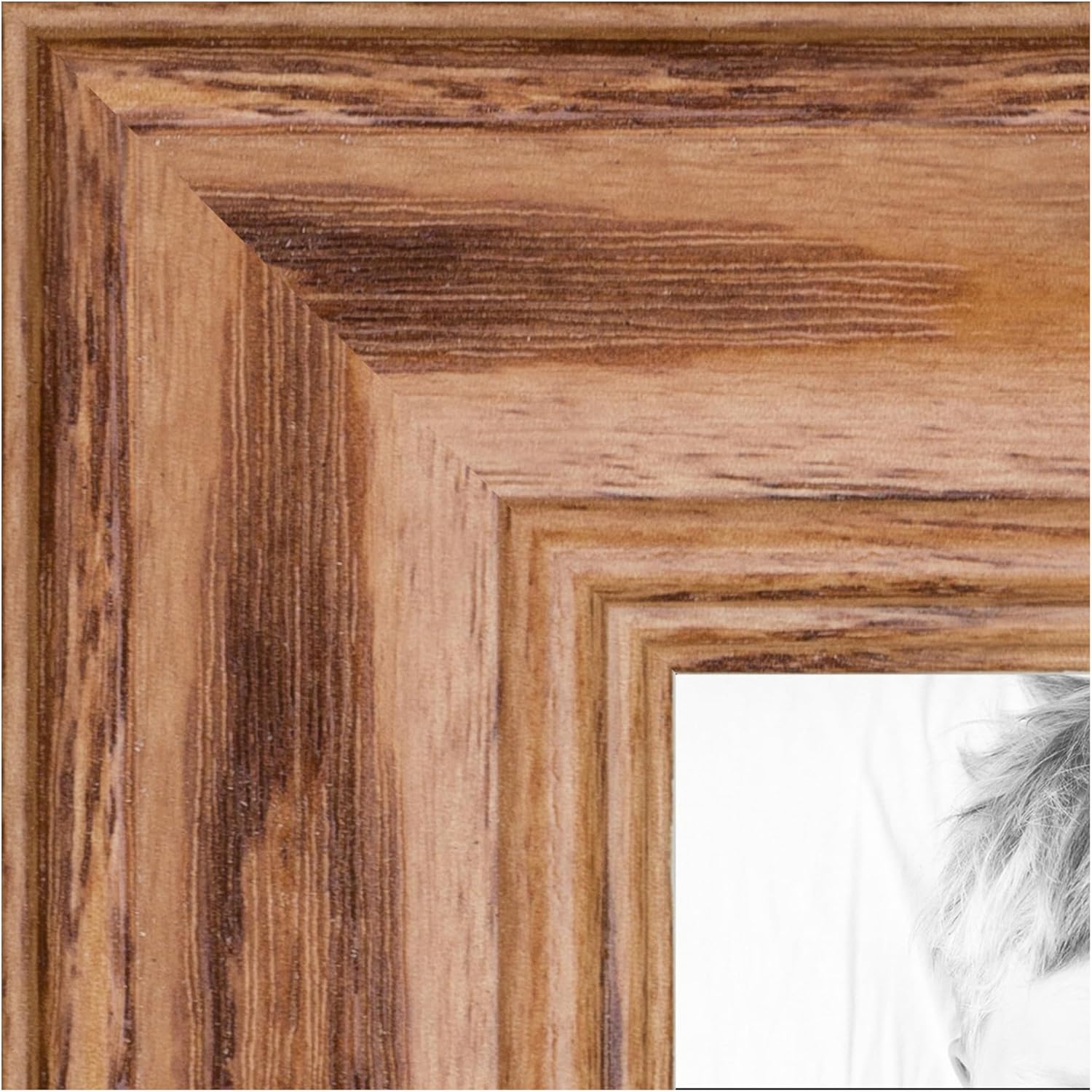 ArtToFrames 8x20 Inch Brown Picture Frame, This 1.25 Inch Custom Wood Poster Frame is Honey - Comes with Foam Backing 3/16 inch and Regular Glass (FBPL0066-59504-YHNY-8x20)