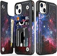 Vista 368 de LETO para iPhone 15 Pro Funda tipo cartera - Tapa tipo folio con patada - Diseños de moda - Tarjetero - Funda protectora para mujeres y niñas - 6.1