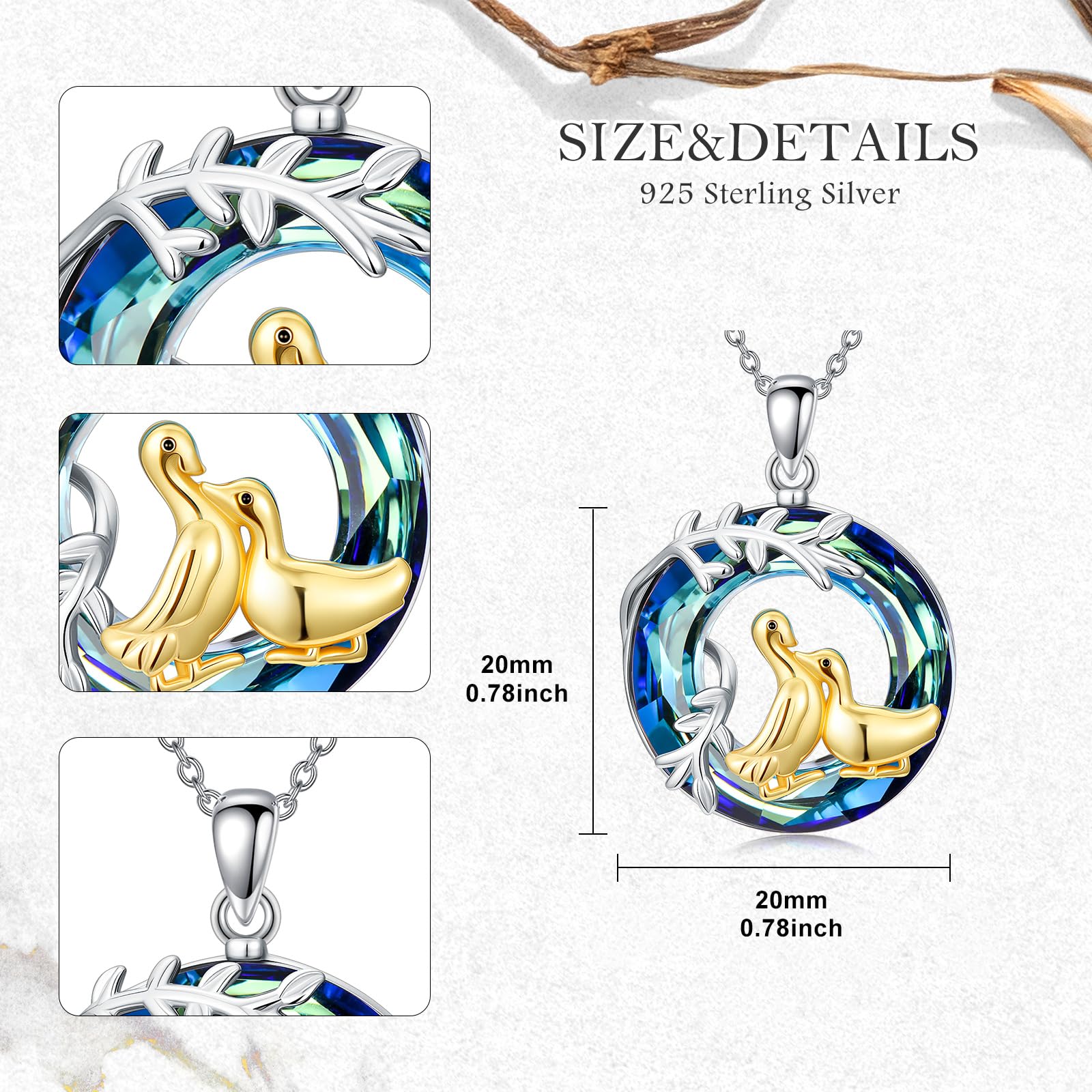 LONAGO Tier Halskette 925 Sterling Silber Nette Kaninchen Fuchs Giraffe Anhänger Halskette für Frauen