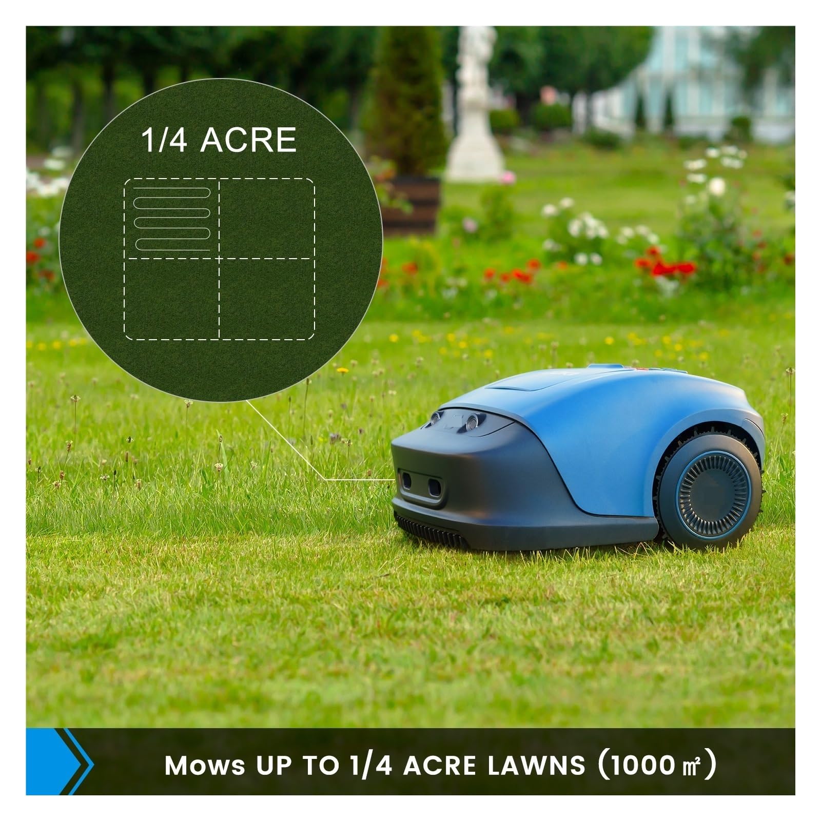 Cortadora De Césped Completamente Automática Corte Alta Eficiencia Ruta Planificación del Teléfono Móvil Robot Cortador Jardín Tareas De Corte Sin Esfuerzo En El Jardín(WiFi+4G)