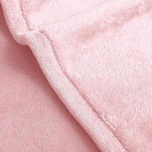 Miniatura 6 de EXQ Home - Cobija de vellón, color rosa, para cama o sofá, cobija de franela de microfibra mullida para adultos o niños