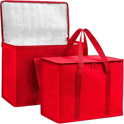 Bolsas aisladas para comestibles, bolsa de entrega de alimentos y catering, transportador de compras reutilizable, bolsa de aislamiento térmico para