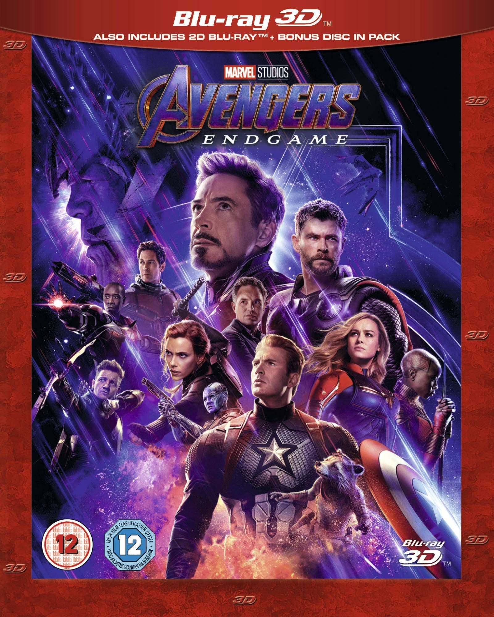 WALT DISNEY Avengers: Endgame 3D Includes Bonus Disk [Blu-ray] [2019] [Region Free]