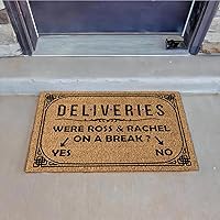Vista 4 de Felpudo de bienvenida personalizado para puerta al aire libre, con diseño de Ross & Rachel on a Break Entrance, tapete divertido para puerta