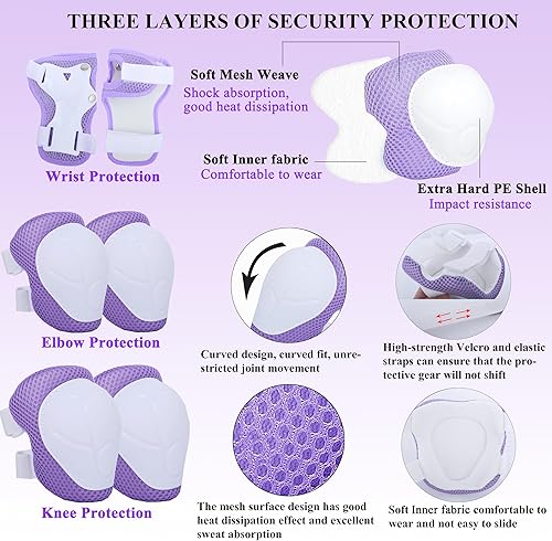 Miniatura 3 de Lamsion Kids Helmet Adjustable for Kids Ages 3-8 Years Old Boys Girls, Toddler Helmet with Protective Sports Gear Set Knee Elbow Pads Wrist Guards