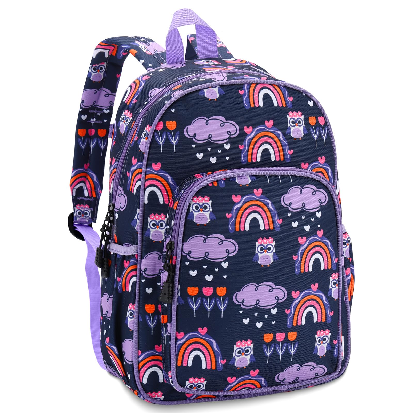 RAVUO Kids Backpack for Girls Boys, Cute Toddler School Bag Bookbag W Chest Strap