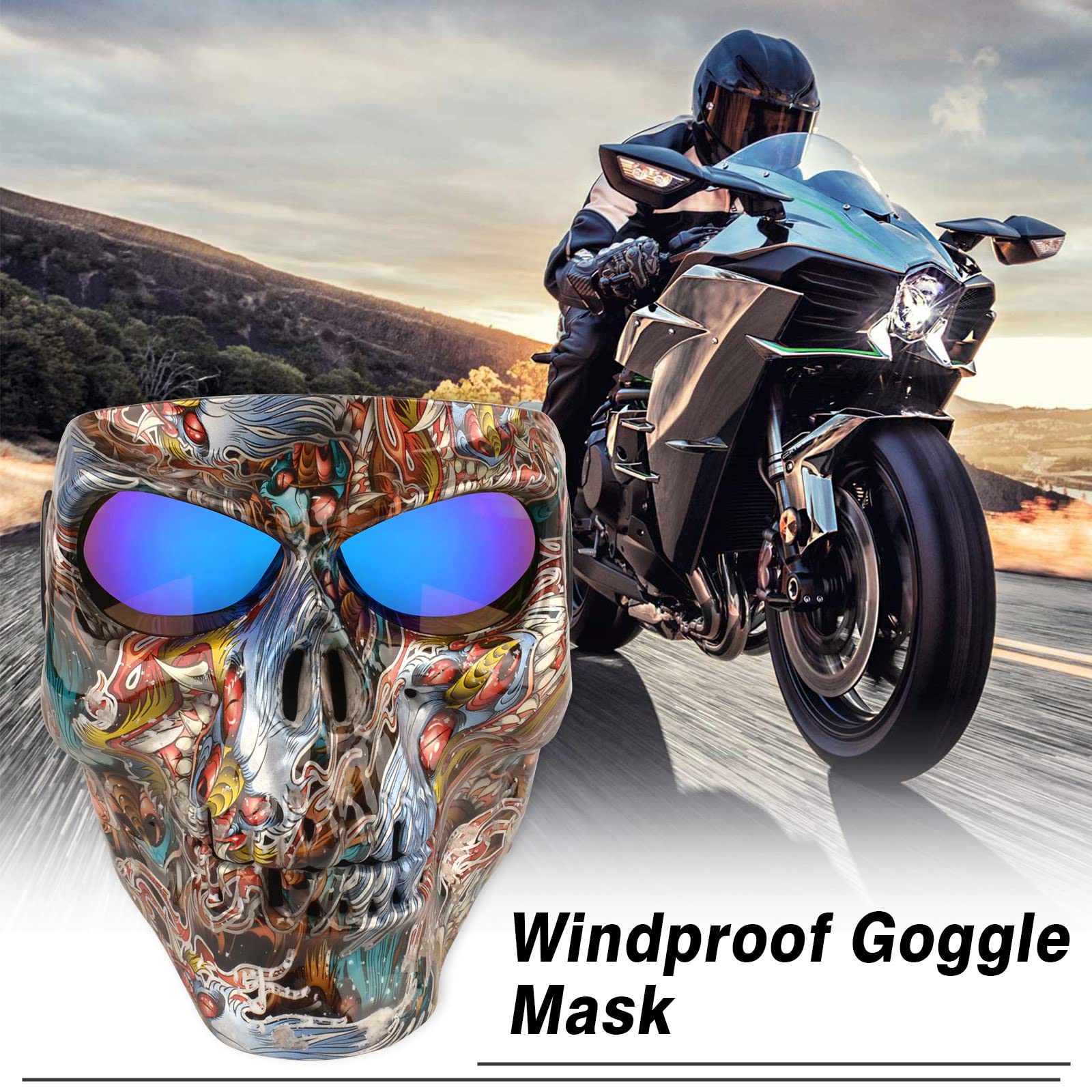 cthulhu motorcycle helmet Lawnite [Upgraded ] Skull Airsoft Mask, Full Face Protective Goggles Masks, Airsoft Safety Goggles Mask for Outdoor Cs Wargame : Buy Online at Best Price in KSA Color:TYPE 3 Blue Cruiser Bicycle Chopper Lowrider C-65 Designed for precision