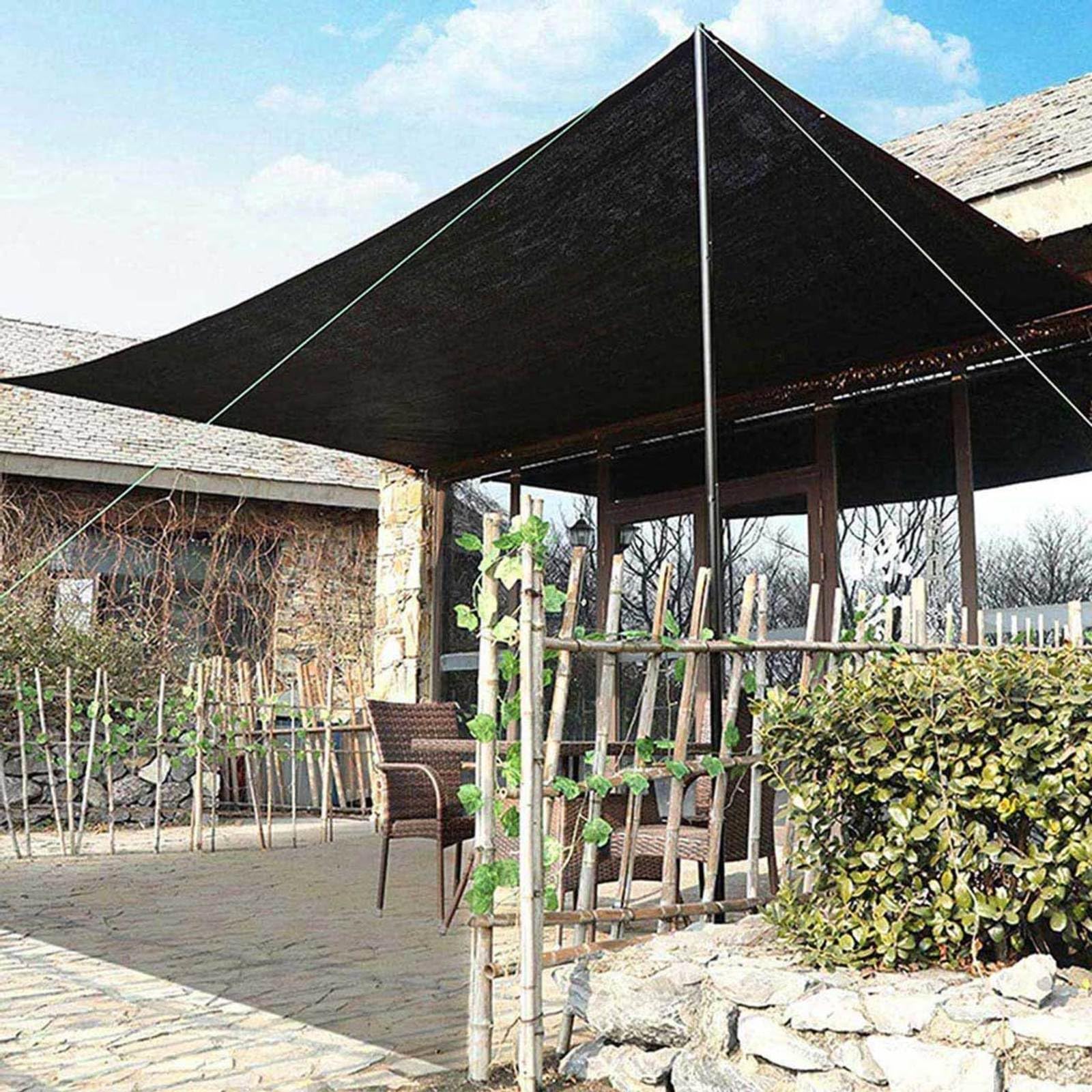 Voile D Ombrage Toile Ombrage Mat Voile D'Ombrage A Planter Toile Pergola Universelle pour Fleurs, Pelouse, ExtéRieur Noir,4x6m