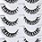 False Eyelashes Wispy Natural C Curl Strip Lashes Transparent Lash Bands Fluffy Cat Eye Lashes 7 Pairs by Yawamica