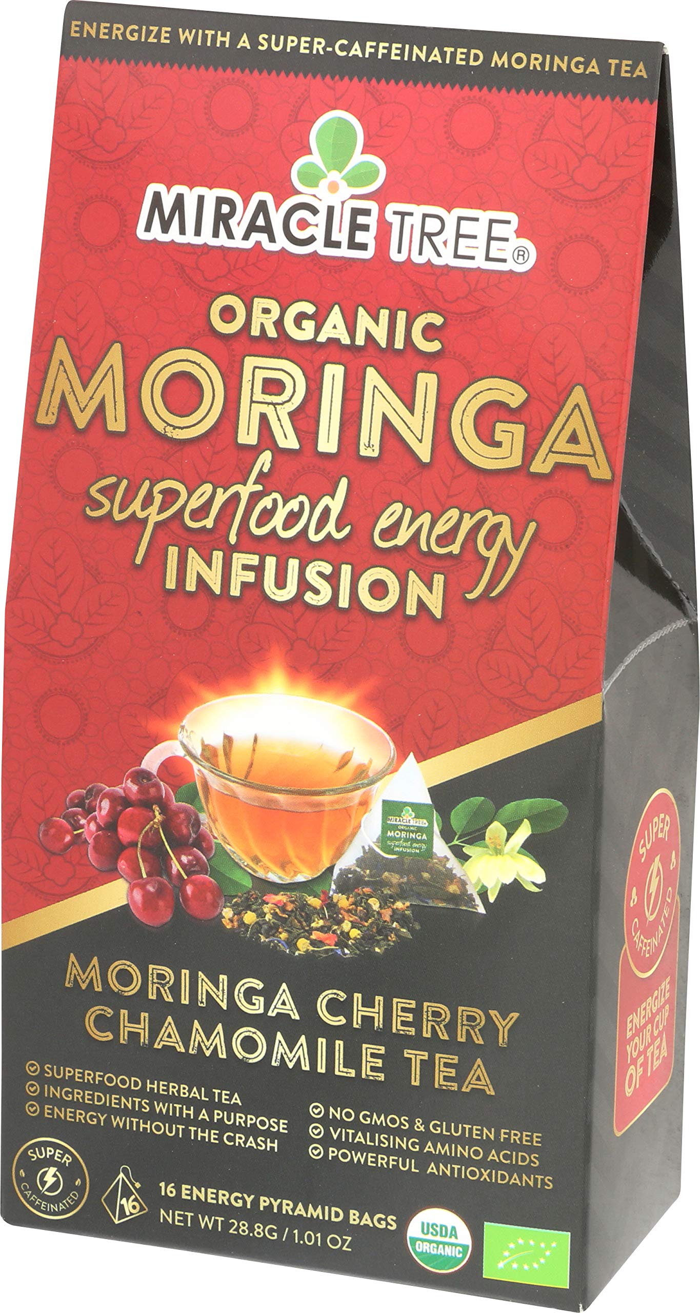 Amazon.com : Miracle Tree's Moringa Energy Tea - Cherry Chamomile