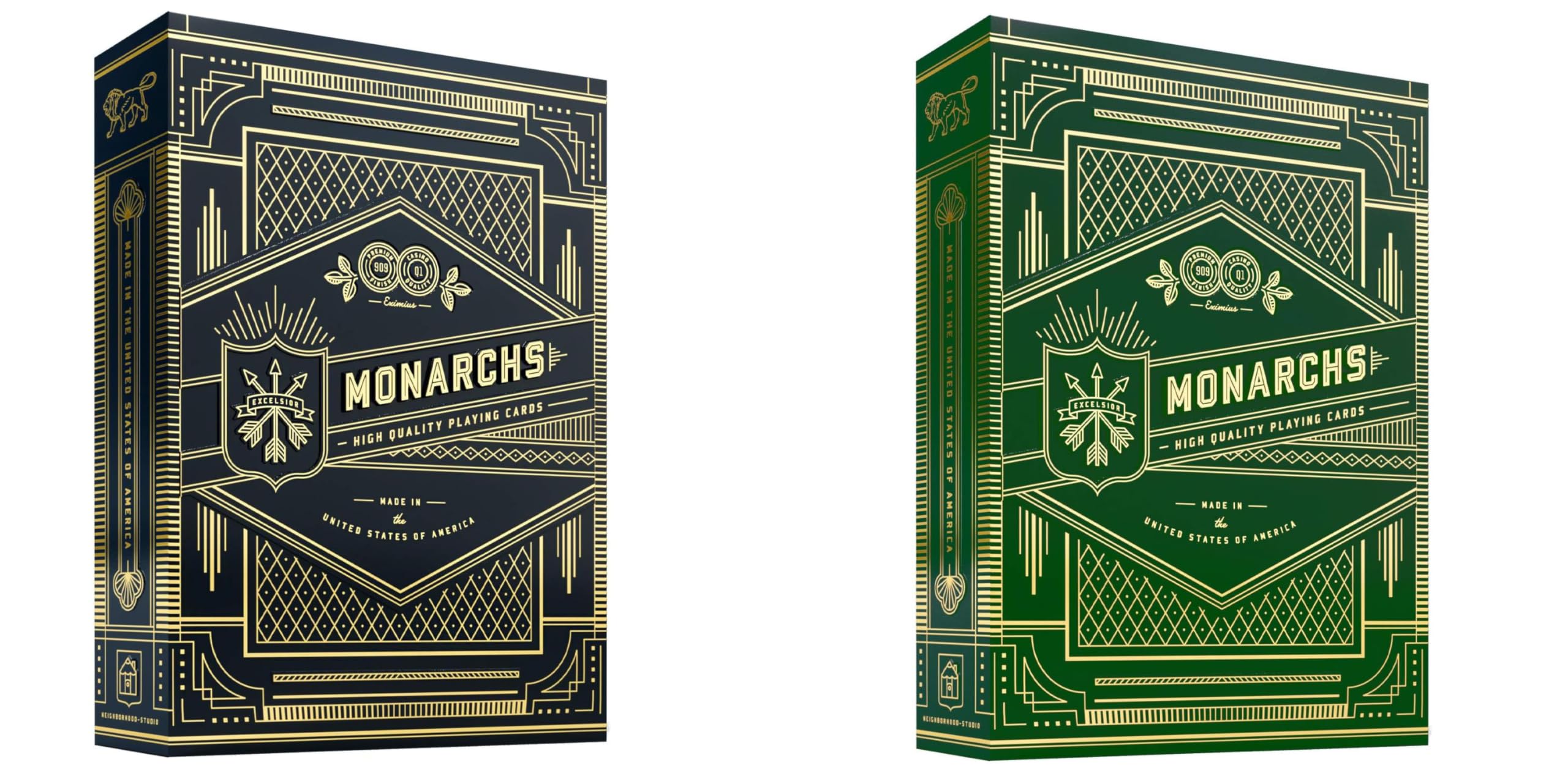 2 Decks of Monarchs Blue & Green Cards by Theory1