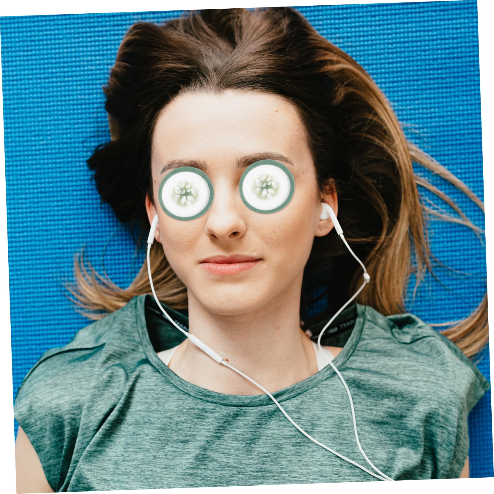 Didiseaon Breathable Cucumber Eye Pads 100pcs Non-woven Eye Mask Paper for Eye Care