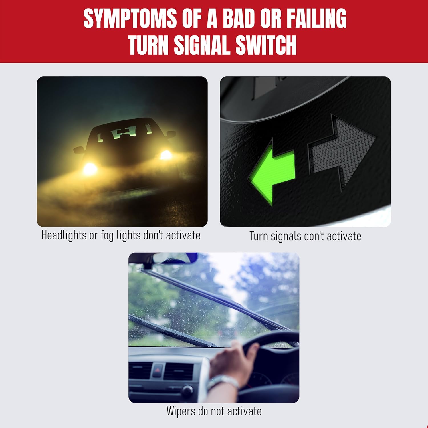 Turn Signal Switch with 8-Wire Replacement by AA Ignition - Compatible with Kenworth and Peterbilt - 2014-2023 T800, T880, W900, 384, 389, 567 - Replaces P271067, P27-1067, P276221, P27-6221, 901-2101