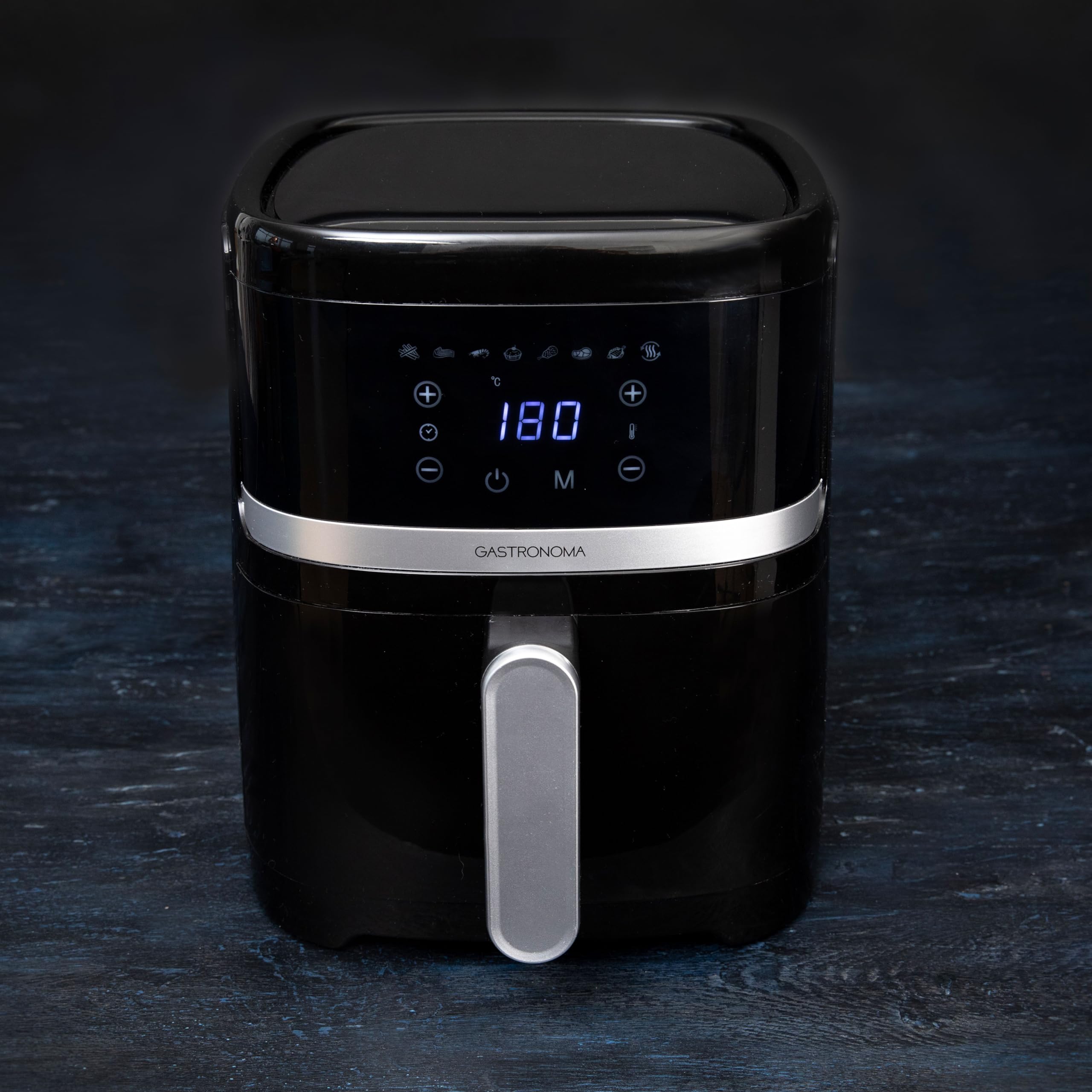 Gastronoma 18290005 Airfryer Gastronoma 18290005 - Airfryer con una capacidad de 4,2 litros, pantalla táctil digital y protección contra sobrecalentamiento - Negro/Plata