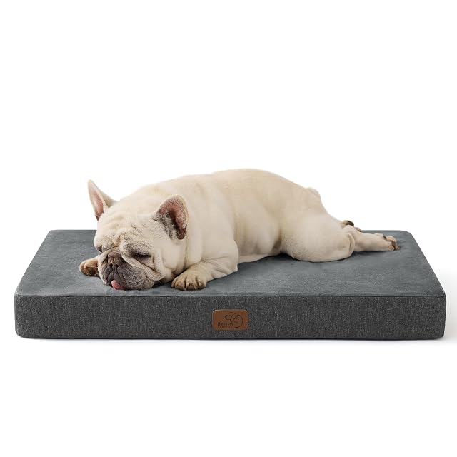 Foto 8 de 8 de Bedsure Cama Ortopédica para Perros Medianos Lavable, 74x46cm Gris