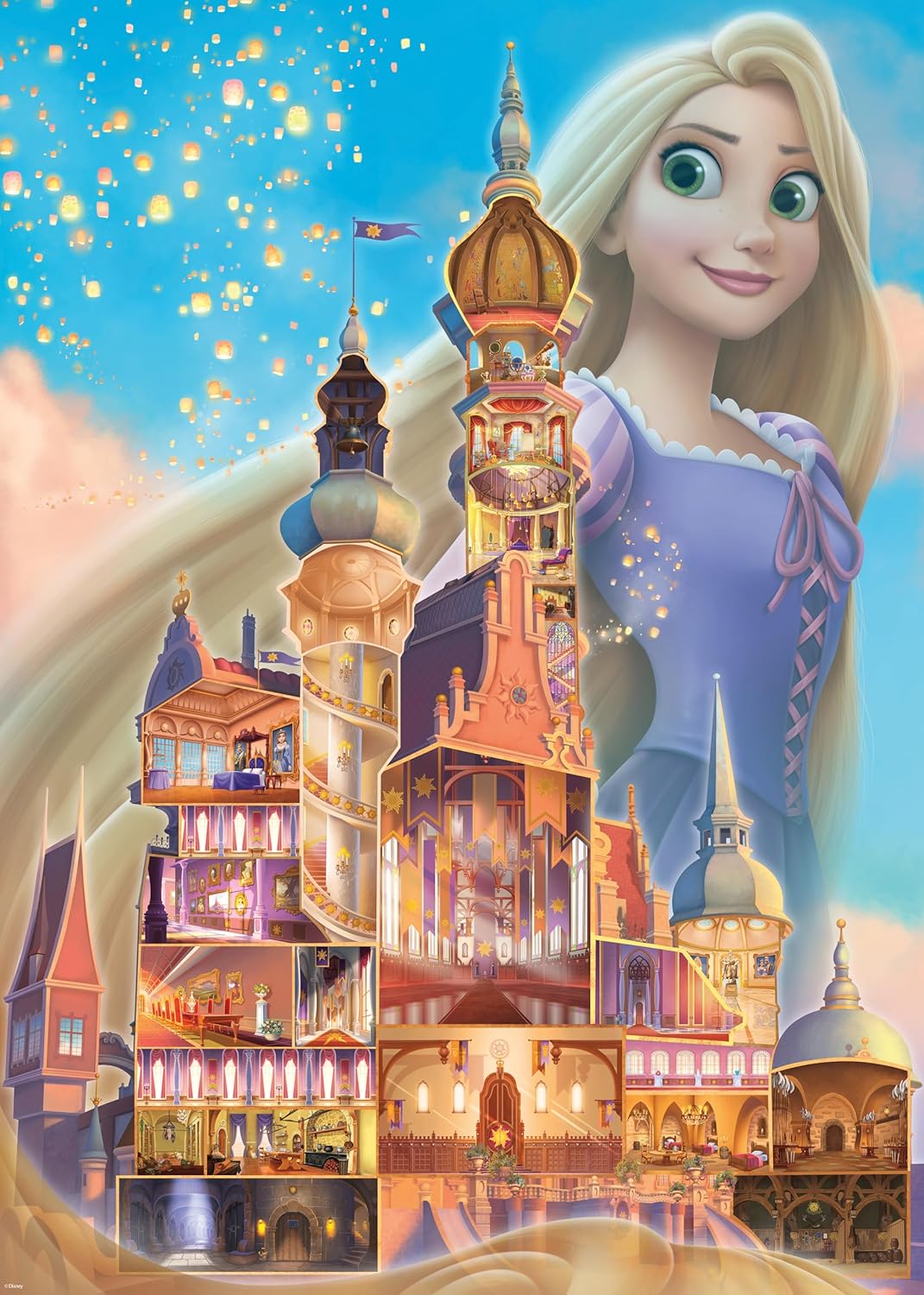 Ravensburger Disney Castle Collection: Rapunzel 1000 Piece Jigsaw Puzzle for Adults - 12000264 - Handcrafted Tooling, Made in Germany, Every Piece Fits Together Perfectly