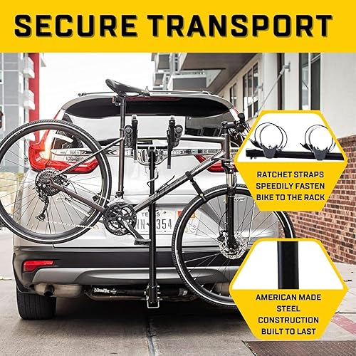Miniatura 3 de Saris Portabicicletas, Grand Slam Hitch - Soporte universal para coche, enganche universal, acceso a escotilla, lleva 4 bicicletas, color negro