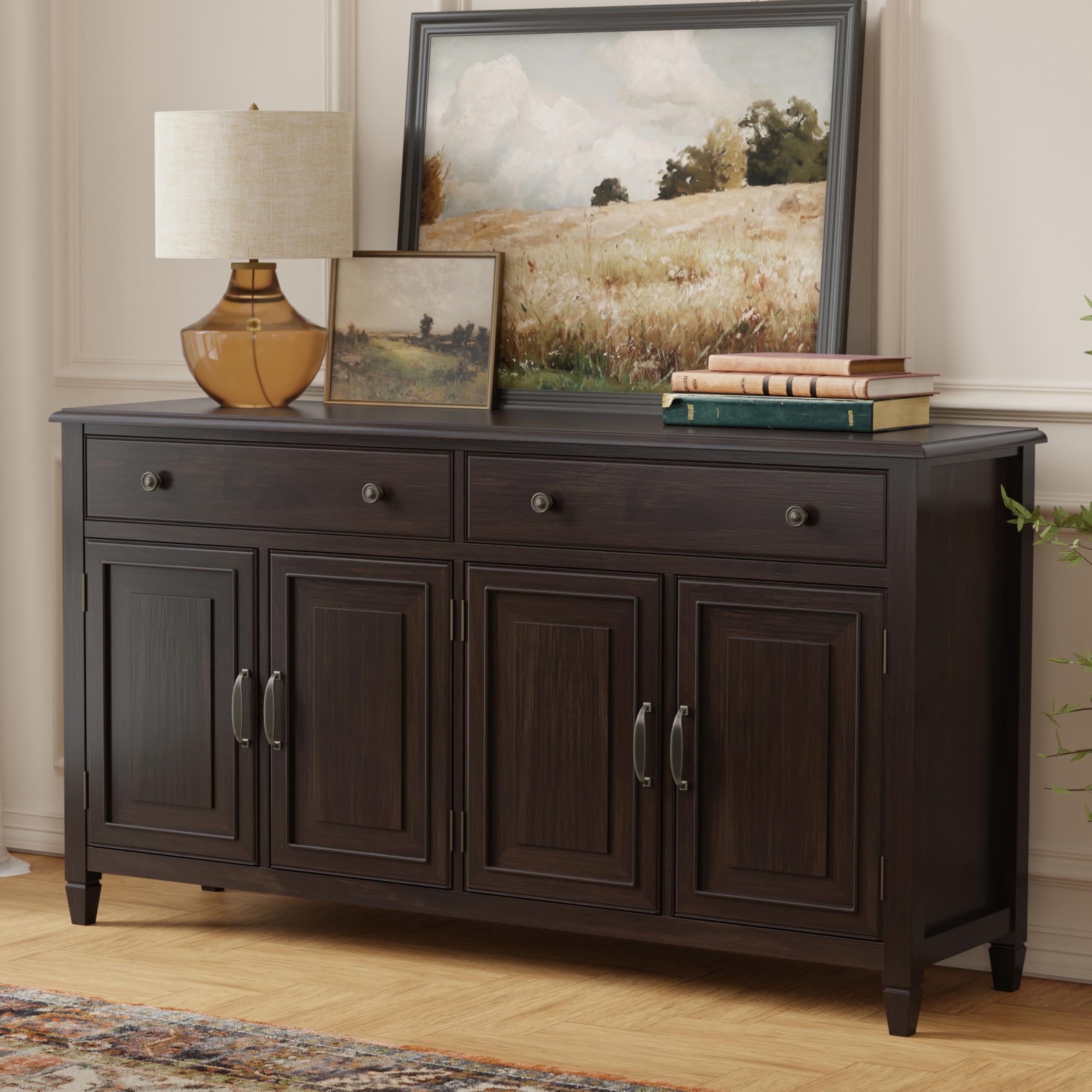 Snapklik.com : SIMPLIHOME Connaught Buffet - 67 Inch Wide Solid Wood 4 ...