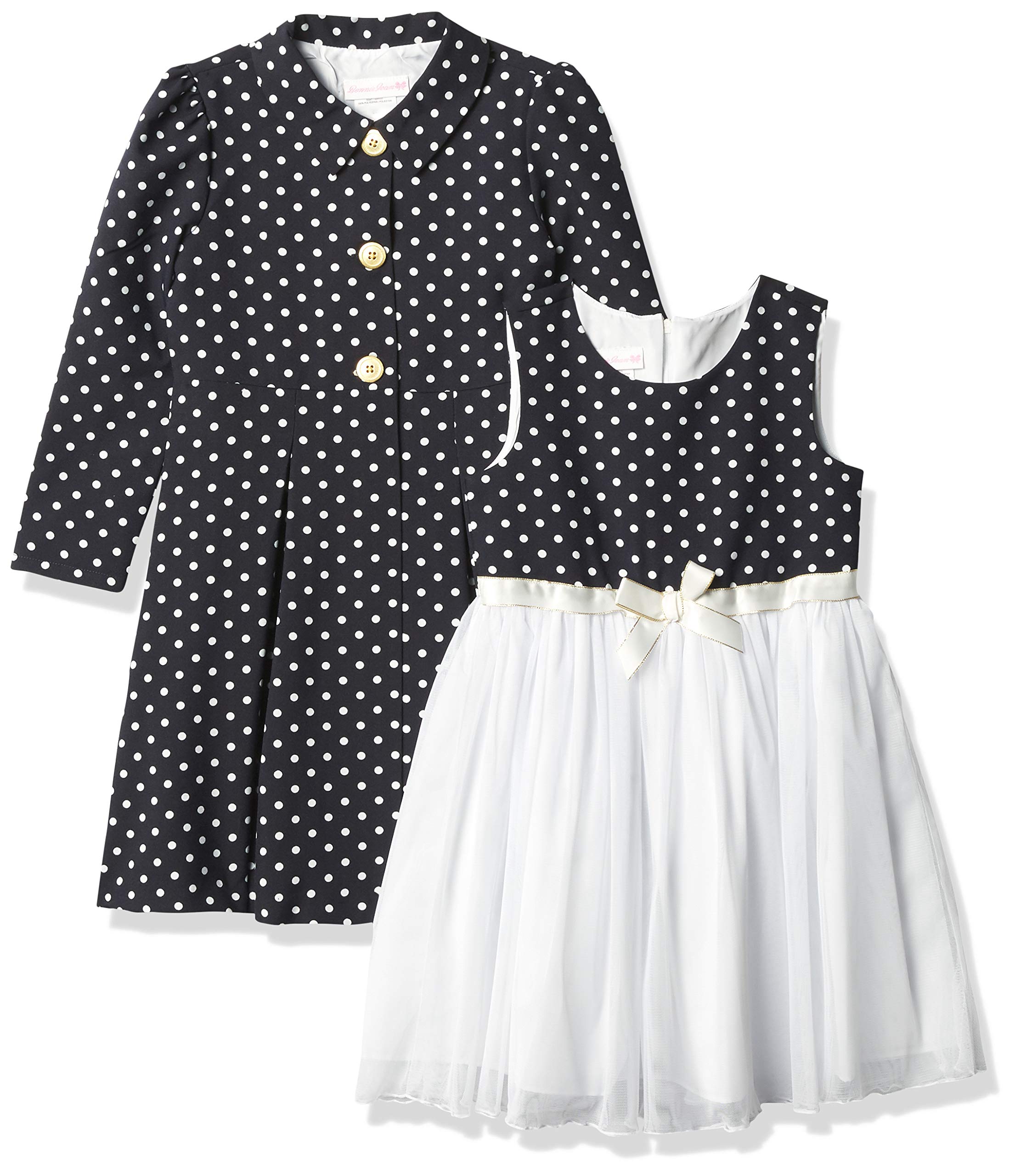Bonnie JeanGirl's Bonnie Jean Little Girl's Coat and Floral Dress Set Dress