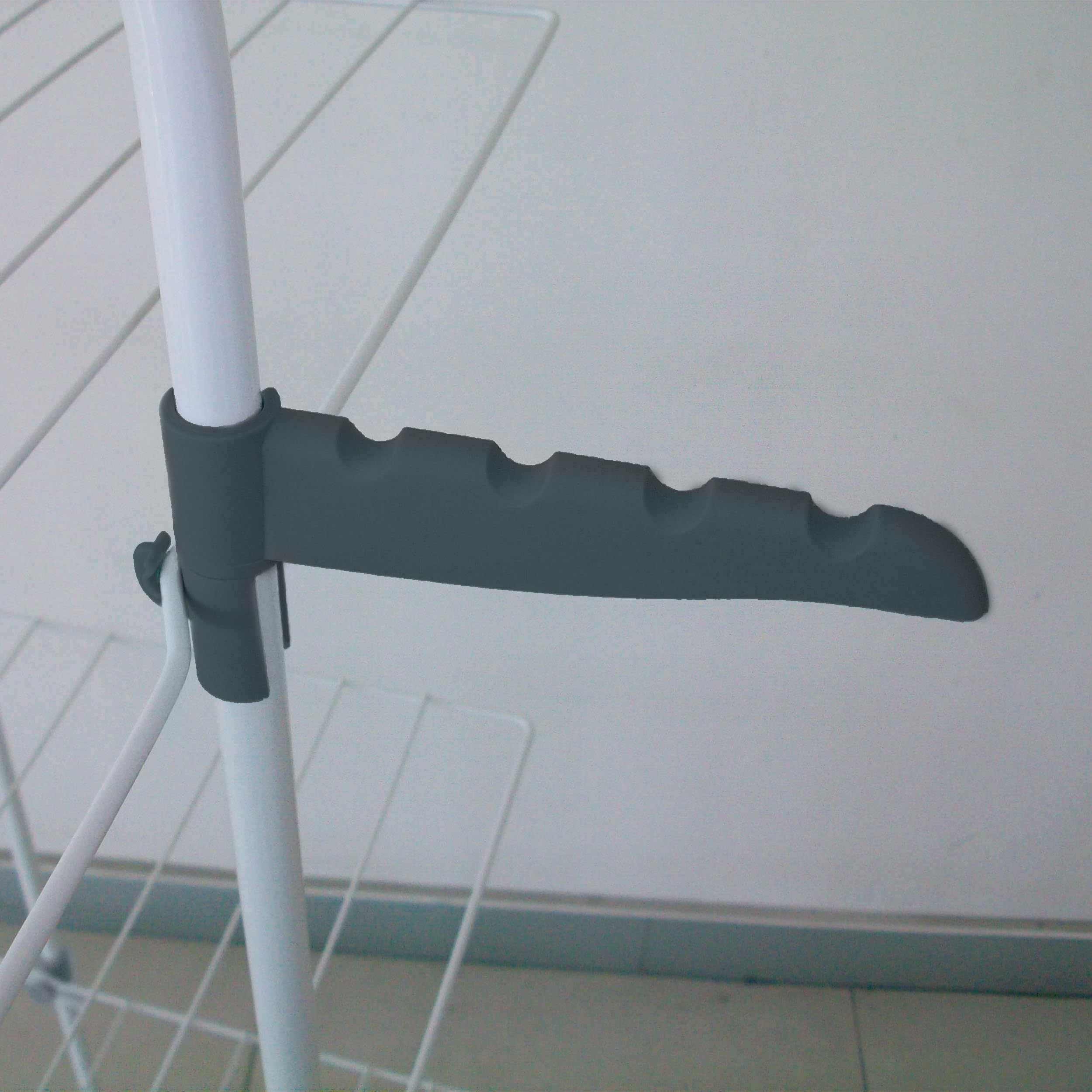 MSV 130112 Etendoir Turm mit 3 Etagen und Zubehör, Metall/Kunststoff, Weiß/Grün 68 cm x 68 cm x 132 cm