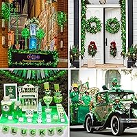 Vista 8 de JMEXSUSS Paquete de 4 luces solares de Navidad verdes, 400 luces LED solares de 132 pies para exteriores, impermeables, 8 modos de alambre de cobre