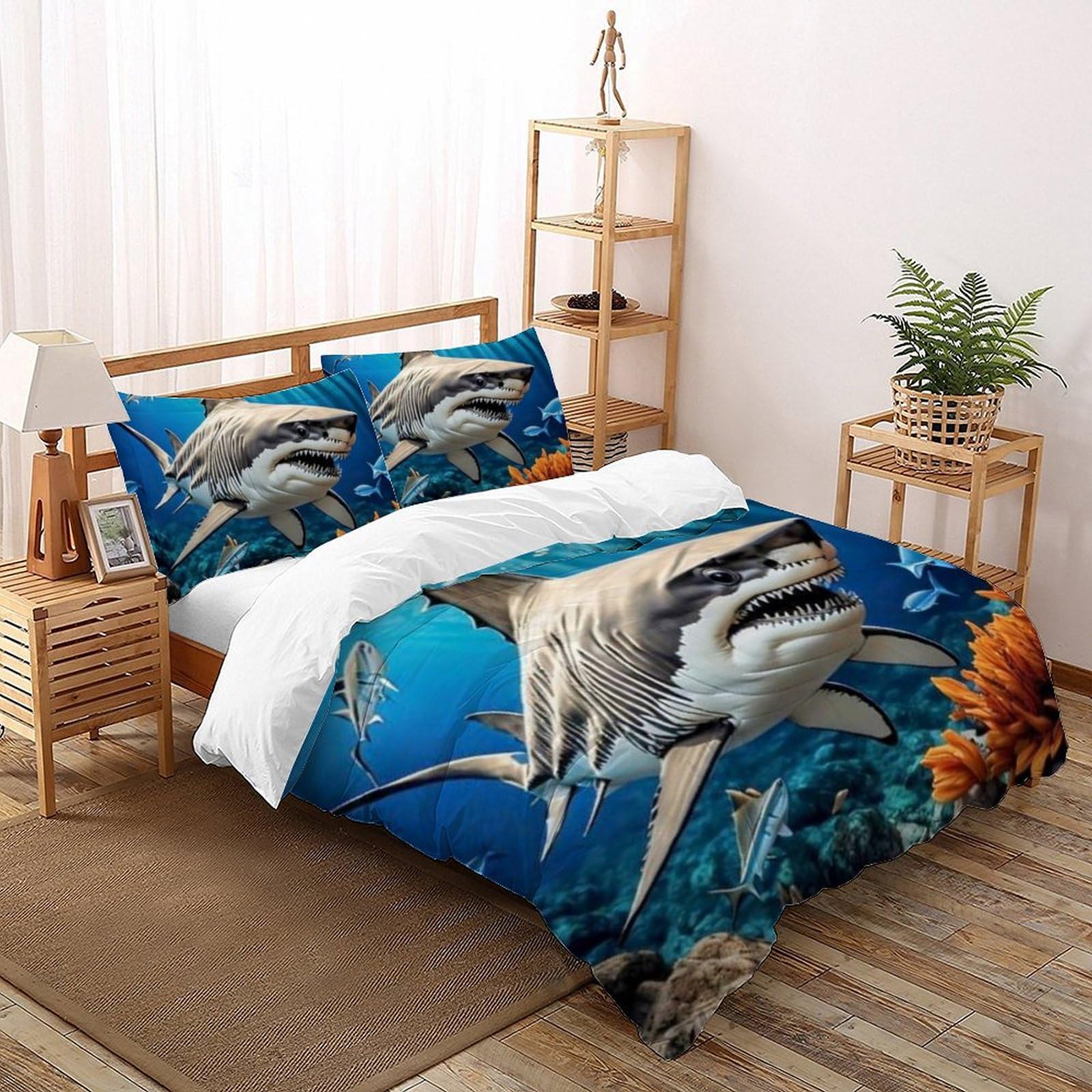 Linge de lit requin imprimé 3D pour transformer la chambre d'un garçon