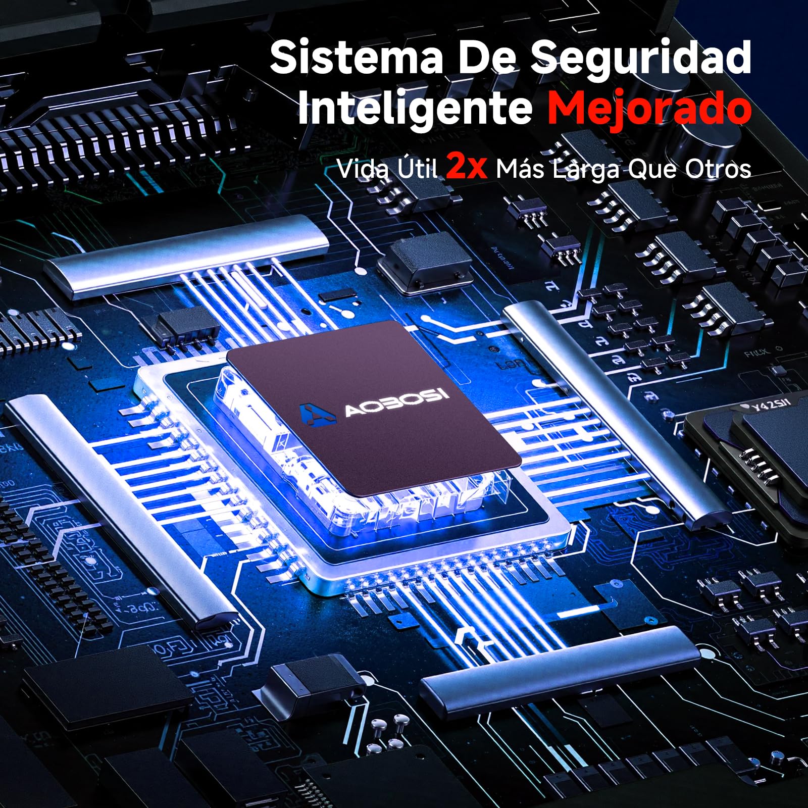 AOBOSI Picadora De Carne Silenciosa - 3000W Máx. Con Motor DC, Solo 60dB, Reversa Automática Y Empujador De Alimentos Con Almacenaje - 3 Niveles De Velocidad, Para Moler, Hacer Embutidos Y Kibbe
