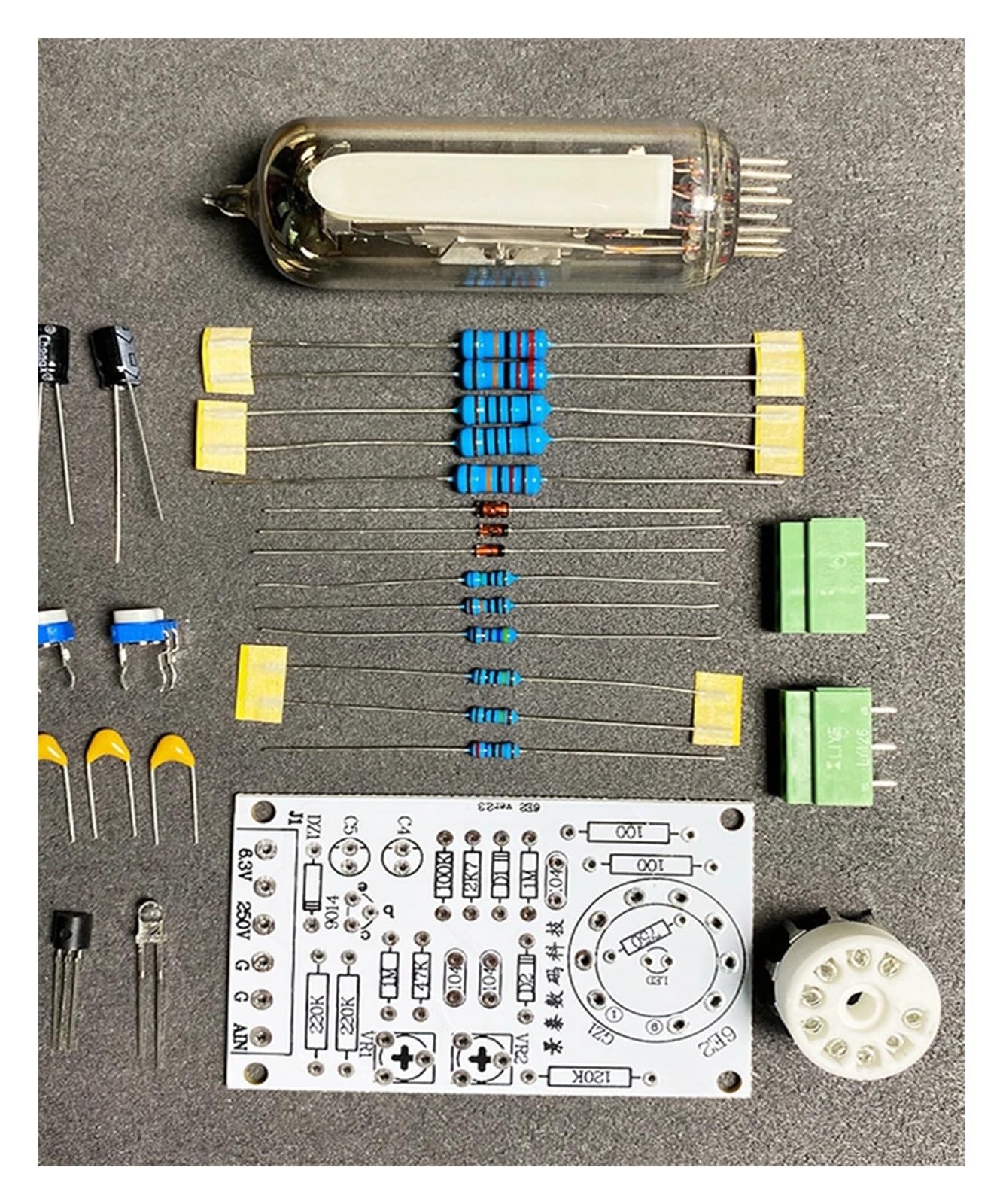 6E2 wskaźnik kociego oka lampa próżniowa zestaw napędowy rozmiar świetlówki wzmacniacz DIY modyfikacja (zestaw 6E2)