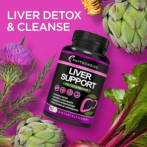 Miniatura 2 de Liver Cleanse Detox & Repair - Suplemento de apoyo para la salud hepática todo en uno, complejo herbario con silimarina de cardo mariano, extracto