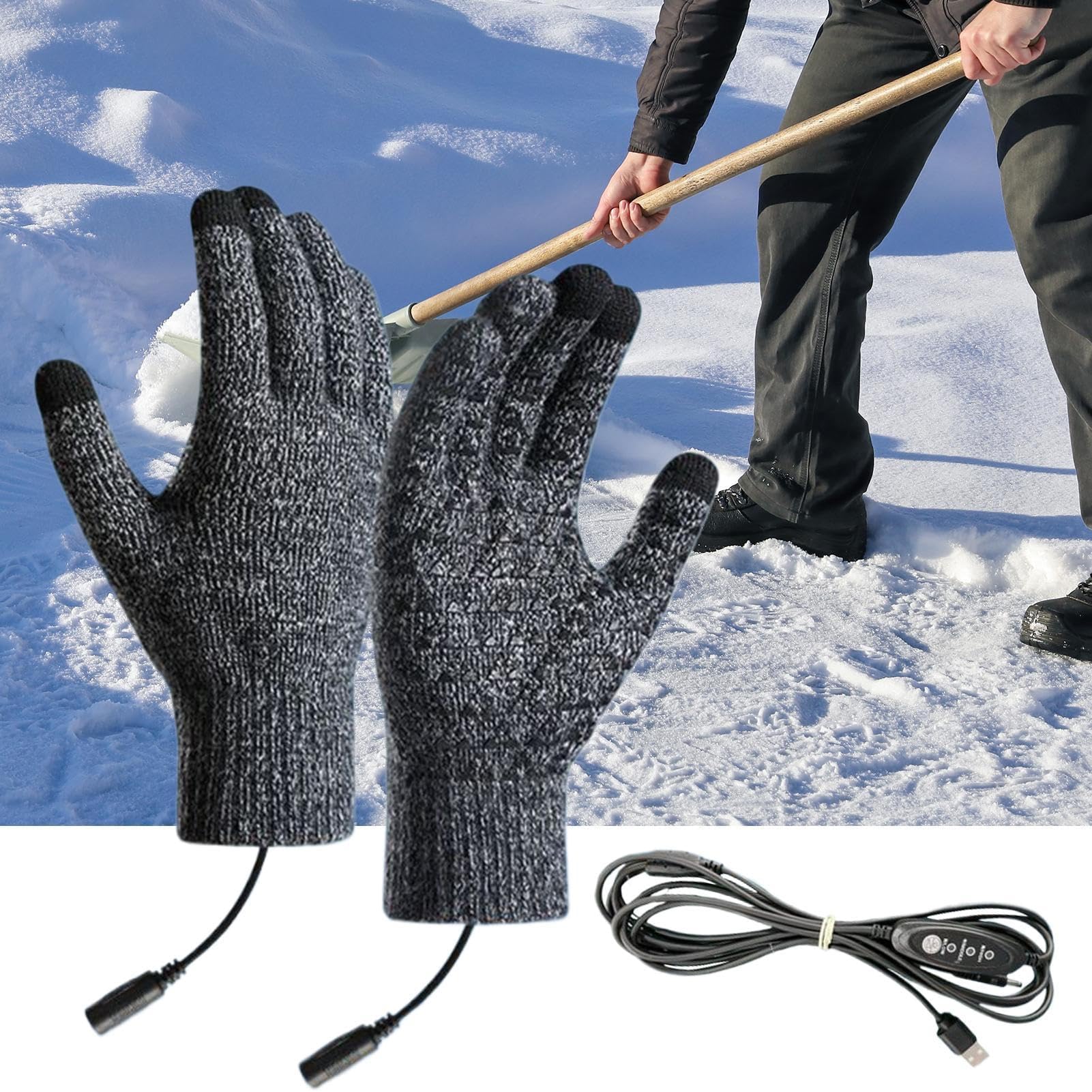 Guantes de correr, guantes ligeros antideslizantes para pantalla táctil, guantes térmicos de invierno con 3 modos de resistencia al viento, ropa cálida para ciclismo, esquí, senderismo, snowboard