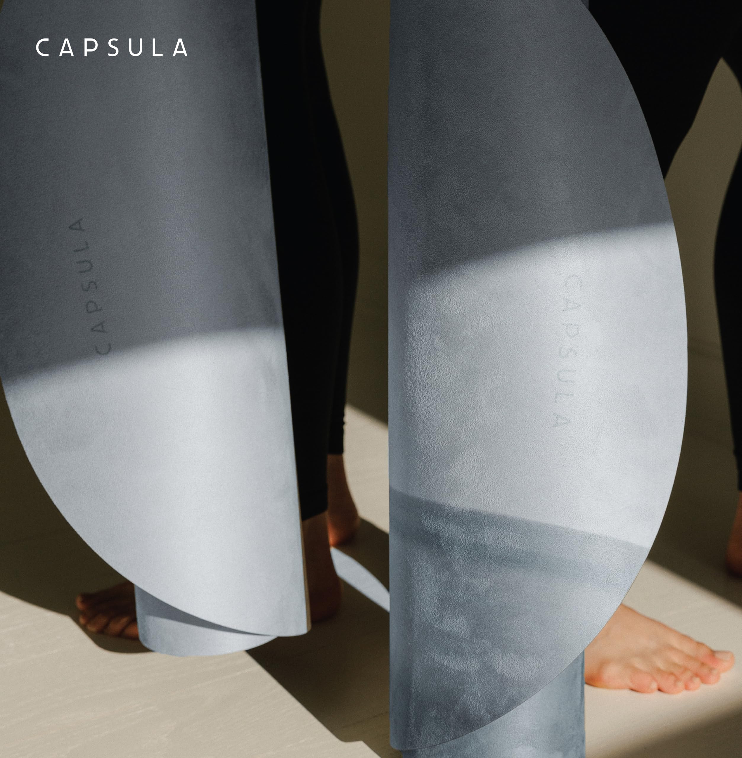 Capsula Tappetino Yoga Premium Extra Lungo (200 cm), 3 mm, Antiscivolo – Effetto Camoscio Vegano & Gomma Naturale, Supporto per le Articolazioni, Tappetino Yoga Design per Studio e Casa